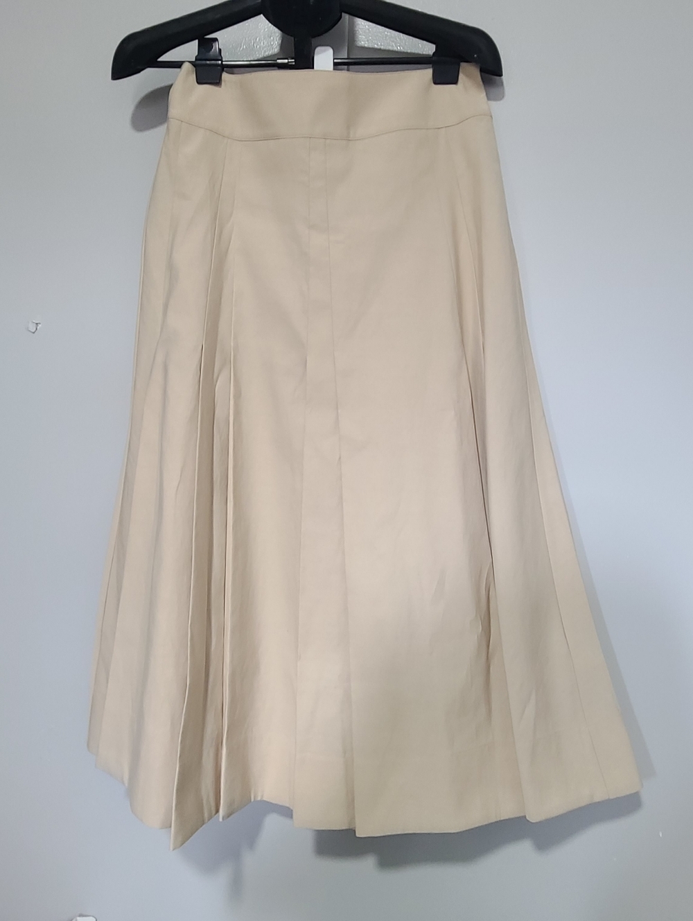 3.1 Phillip Lim Cream/Beige A-Line Pleated Midi Skirt